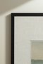 1 Piece Black Wooden Framed Vintage Painting with Nature Scenes - 4