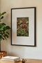 1 Piece Black Wooden Framed Classic Flower Garden Vintage Painting - 3