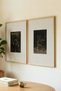 2 Pieces of Vintage Paintings with Natural Wooden Frames, Dark Flowers and Withaged Trees - 3