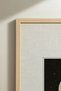 1 Piece Natural Wooden Framed Crooked Moon Night Vintage Painting - 4