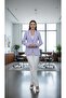 Women's Button-Detail Purple Blazer Jacket - 2