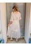 White Color Lace Knitted Blouse - 3