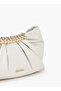 Pleated Sling Bag with Button Closure - 3