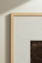 1 Piece Natural Wooden Framed Vintage Painting with Dark Flowers Theme - 4