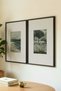 2 Pieces Black Wooden Framed Sea and Forest Scene Vintage Painting - 3
