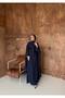 Hijab Pearl Stone Embellished Long Evening Dress with Shawl Detail for Special Occasions - Pearl Model - 3