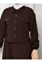 Asel Dual Pocket and Double Cover Button Detail Skirt Suit - 2