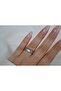 Yzk374 Special Series Plate Detail Chain Adjustable Ring Silver - 2