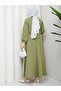 Asel Dual Pocket and Double Cover Button Detail Skirt Suit - 4