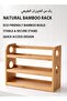 7-Piece Airtight Borosilicate Glass Storage Jar Set with 2-Tier Bamboo Rack Organizer - 5