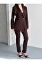 Double Blazer Jacket Trousers Suit Double Button Detail - 2