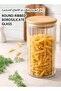 7-Piece Glass Spice Jar Set with 2 Tier Bamboo Rack – Borosilicate Ribbed Storage Jars - 4