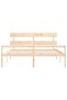 Bed frame with headboard 200x200 cm, solid pine wood - 6