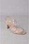 Seç Y126 Stone-Embellished Heel-Strapped Evening Shoes (Heel: 7.5cm) Gold