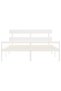 6FT Super King Bed Frame with Headboard, White, Solid Wood - 6