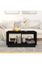 Coffee table, black, 80x50x40 cm, solid pine wood - 3
