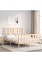 Bed frame with headboard, small double, solid wood - 3