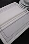 Ecru&Grey Embroidered Patterned 120 cm 50 cm Table Runner 1 Piece - 2