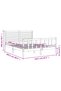Bed frame with headboard, white, 160x200 cm, solid wood - 8