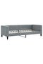 Bed frame, light grey, 80x200 cm, textile - 2