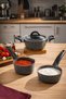 4399 4 Piece Saucepan, Sauce Bowl, Milk Pot, Mini Baby Granite Pot and Saucepan Set - Supplementary Food Set Gray 14cm - 2