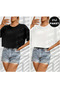 2-Pack of Oversized T-Shirts Cropped