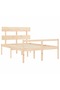 Bed frame with headboard, 120x200 cm, solid wood - 5