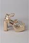 Seç 847 Platform Heel Stone-Finished Shoes (Heel:11 Cm, Platform:4 cm) Gold - 4
