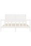 Bed frame with headboard, white, 160x200 cm, solid wood - 6