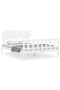 Bed frame with headboard, 140x190 cm, white, solid wood - 2