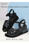 Wedge Sandals for Women Comfortable Open Toe Sandals Casual Summer Buckle Open Toe Ankle Strap Platf - 2