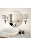 Wall mirror, 60 cm, glass, round