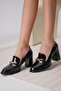 Black Patent Leather Women's Heeled Shoes Tr18Ms10A - 2