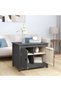 Coffee table, gray, 71x49x55 cm, solid pine wood - 3