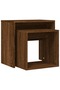 Stackable coffee tables, 2 pcs, brown oak, engineered wood - 7