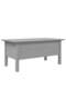 Coffee table "BODO", gray, 100x55x45 cm, solid pine wood - 6