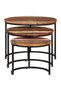 Stackable coffee tables, 3 pcs., solid recycled wood - 2