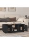 Coffee table, black, 110x50x40 cm, solid pine wood - 3