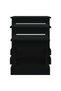 Stackable tables, 3 pcs., black, processed wood - 6