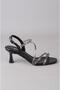 Seç Y126 Stone-Embellished Heel-Heightened Evening Shoes (Heel: 7.5cm) Black - 5