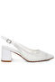 Women's Woven Design Slingback Sandal in White - 2