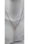 Silver Necklace with Gold Clover Detail
