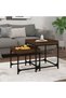 Side tables, 2 pcs., brown oak, composite wood