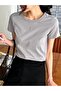 Women's Crew Neck T-Shirt - Oversized T-Shirt - 4