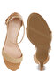 Women's Raffia Kitten Heel Sandals in Natural - 5