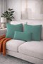 3-Pack Cotton Textured Woven Cushion Cover Mint