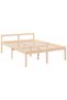 Bed frame with headboard, 140x190 cm, solid wood - 5