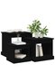 Stackable tables, 3 pcs., black, processed wood - 4