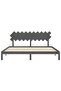 Bed frame with headboard 200x200 cm, gray, solid wood - 6