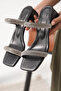 Thick heeled black women's slipper tr20my11a - 2